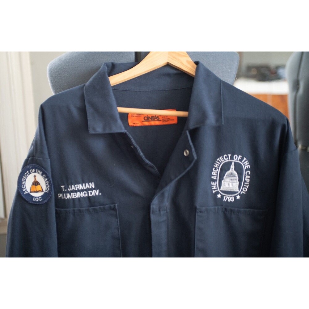 U.S. Capitol Architect Plumbers Workers Jumpsuit Halloween Costume XL Congress